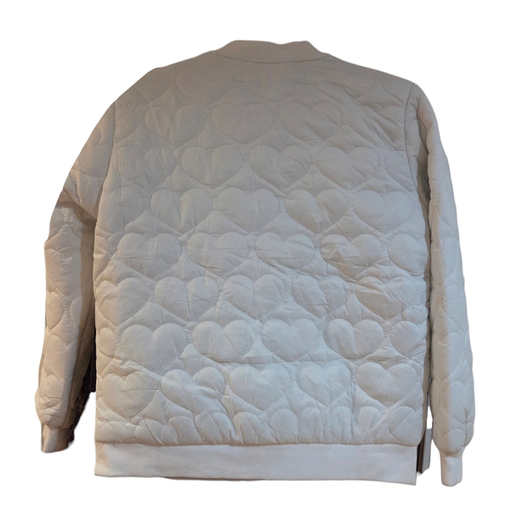 Free Haven - NEW Spring Cropped Puffer Quilted Heart Shape Light Jacket - Picture 2 of 9